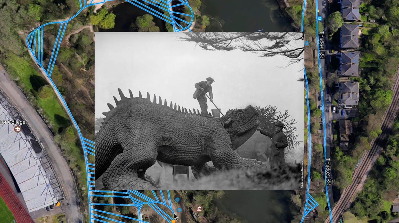 Antonio Serna, video still from "The Same Sun / Calendar: 245 Ma - Finger Lakes, Qal’at Al Hamra, and Crystal Palace" (2017), HD video, 3min 8sec (courtesy the artist)