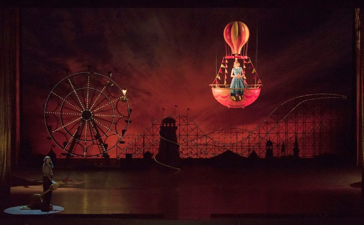 A scene from Act II of Mozart's <em>Così fan tutte</em> (photo by Jonathan Tichler, courtesy the Metropolitan Opera)