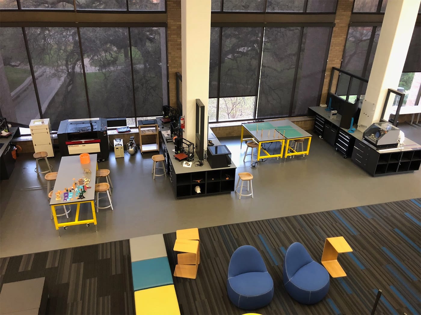 "The Foundry" space in the Fine Arts Library at UT-Austin (photo by and courtesy Rabun Taylor)