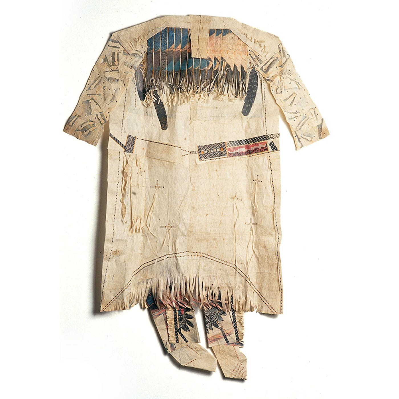 Katherine Westphal, "Top Dog" (1991), heat transfer on tapas bark cloth, 58 x 42 in (photo by Tom Grotta, courtesy of browngrotta arts)