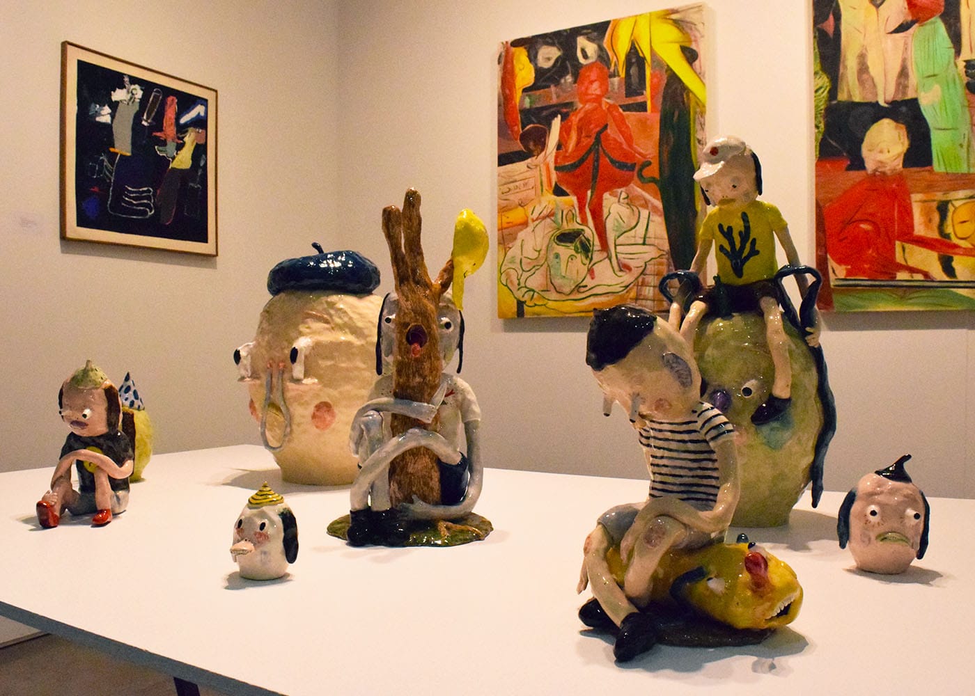 New ceramic sculptures by Joakim Ojanen in the Rod Barton booth