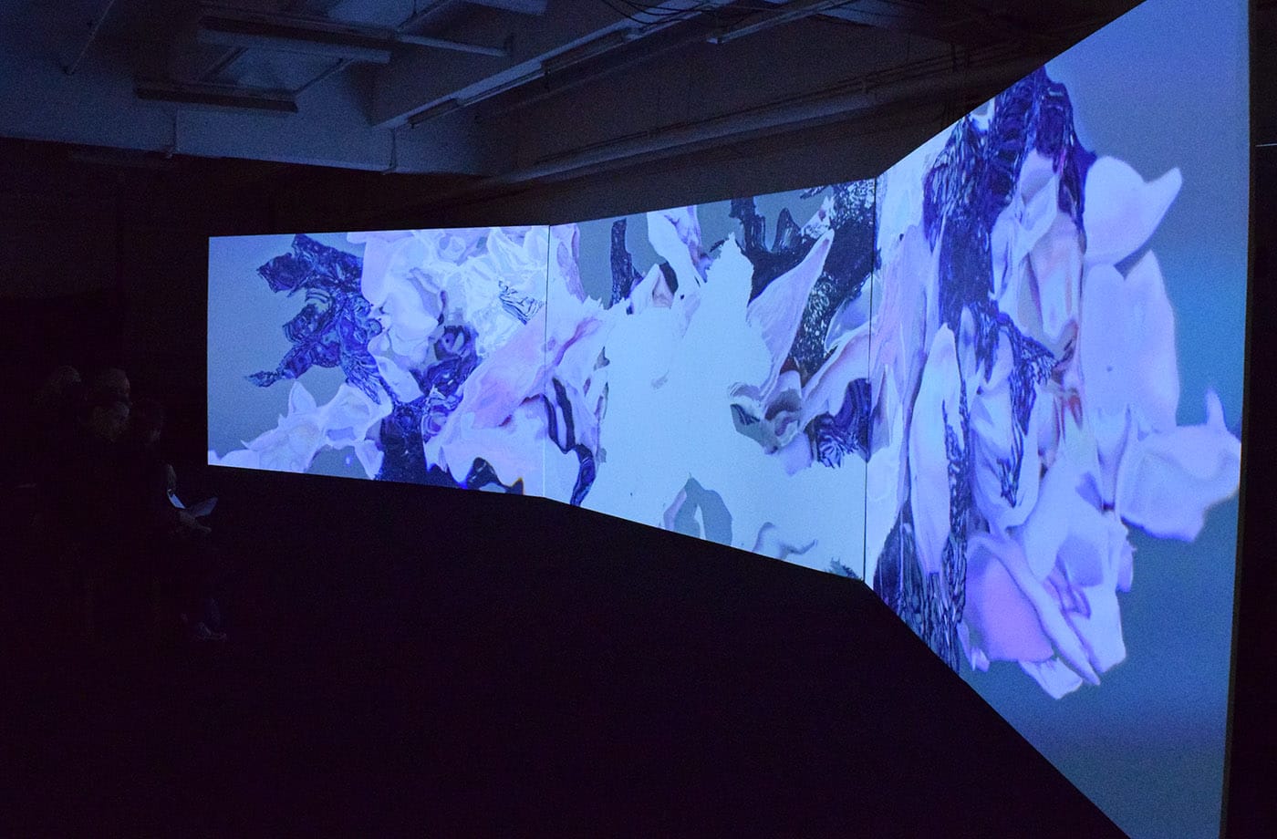 The TRANSFER Download screening area at NADA New York 2018