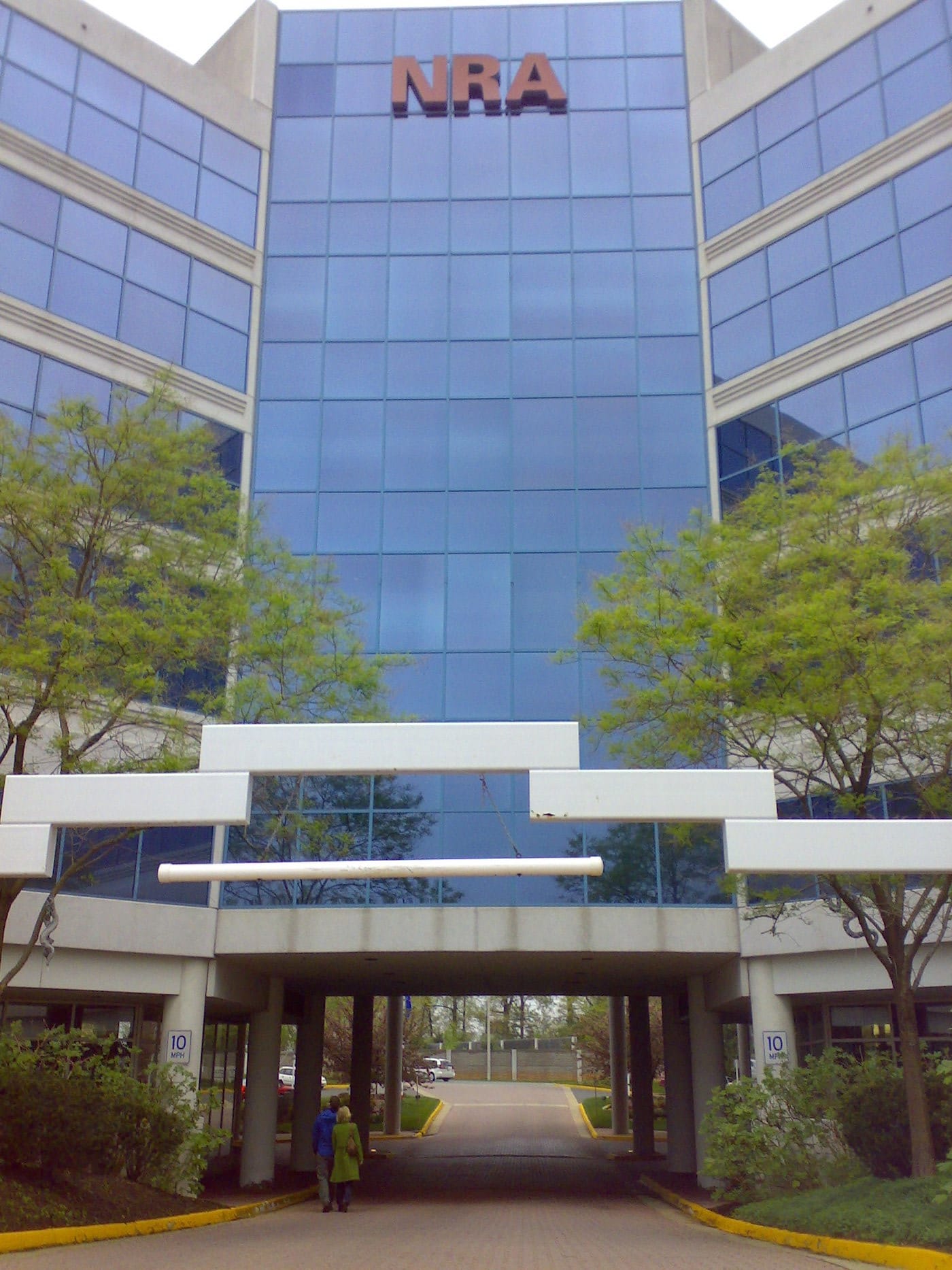 The National Rifle Association's headquarters in Fairfax, Virginia, which houses the National Firearms Museum (photo by Bjoertvedt, via Wikimedia Commons)
