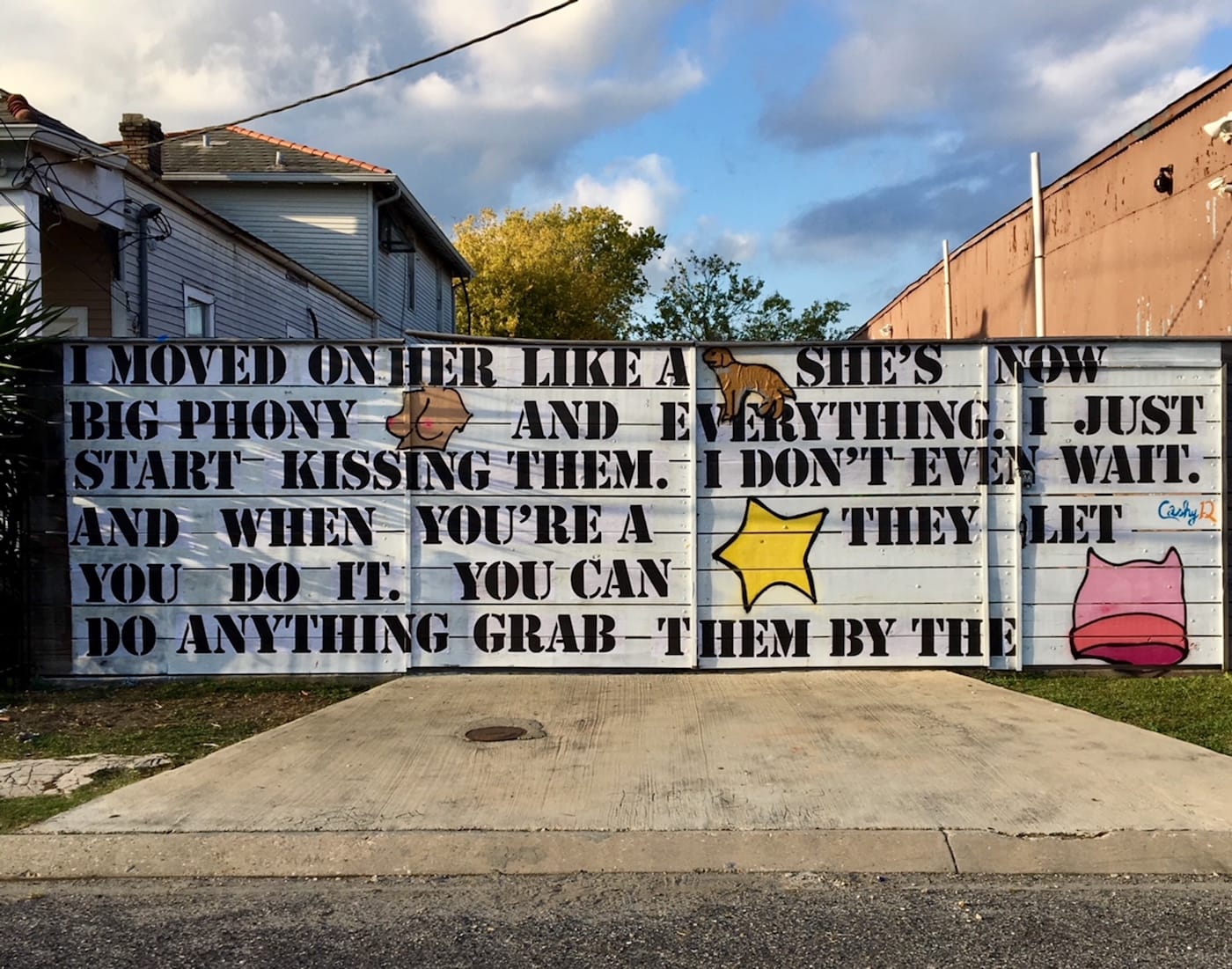 Cashy-D's anti-Trump mural in New Orleans (photo courtesy and © Neal Morris)