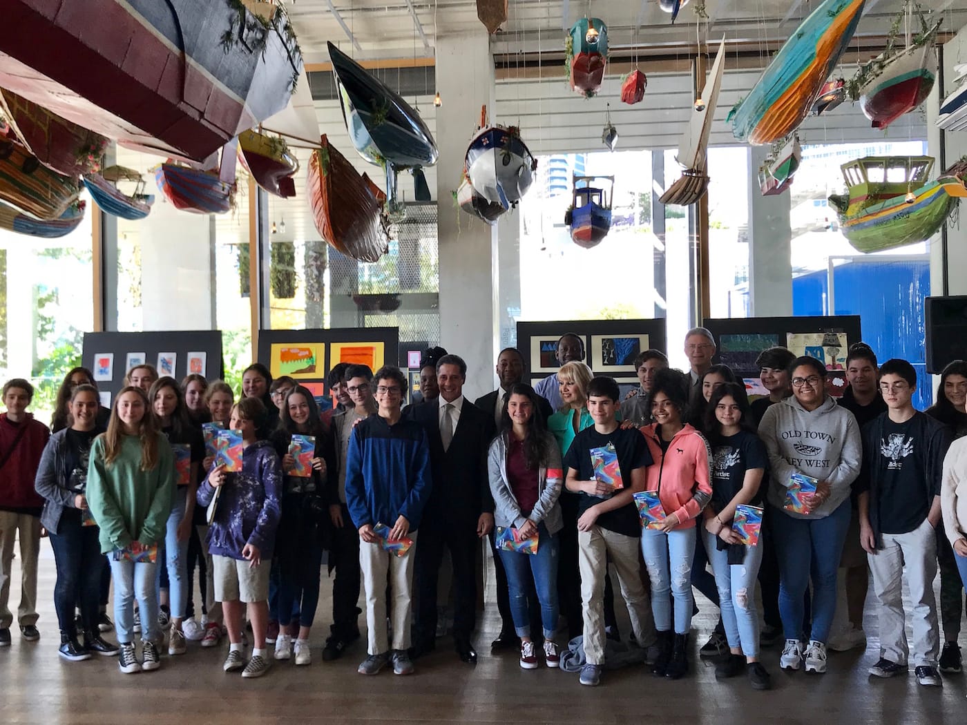 Students at the&nbsp;Pérez Art Museum Miami's (PAMM) press conference on the new PAMM Student Pass (all photos courtesy of the&nbsp;Pérez Art Museum Miami)