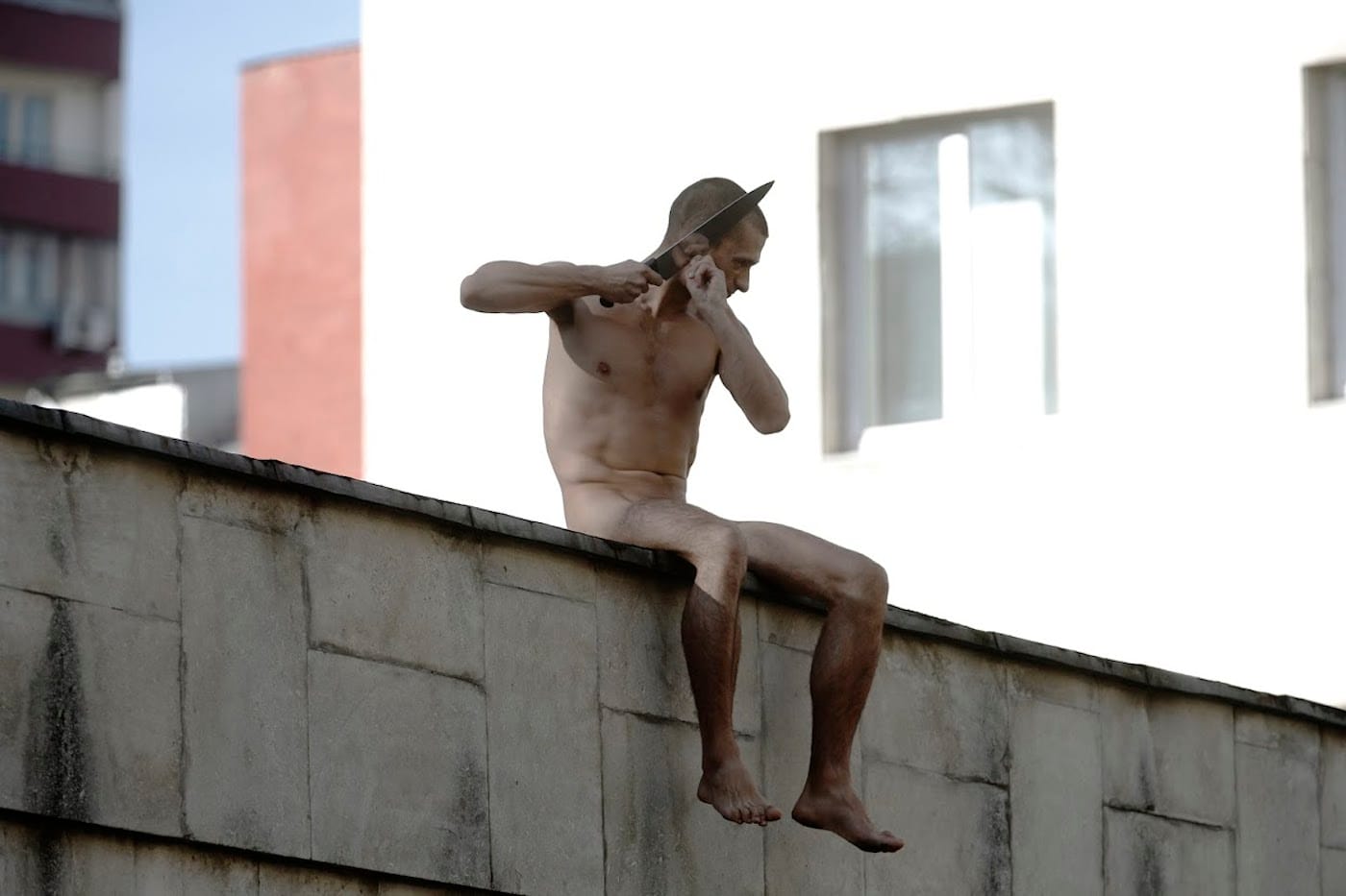 A performance by Petr Pavlensky in Moscow