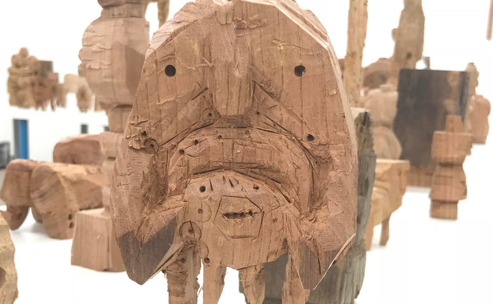 Refreshingly Rough Wooden Sculptures, Carved with a Traditional
