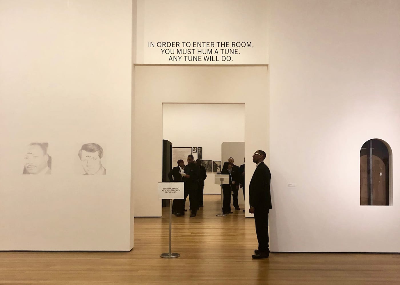 Installation view of <em>Adrian Piper: A Synthesis of Intuitions, 1965–2016</em> at the Museum of Modern Art (photo by the author for Hyperallergic)