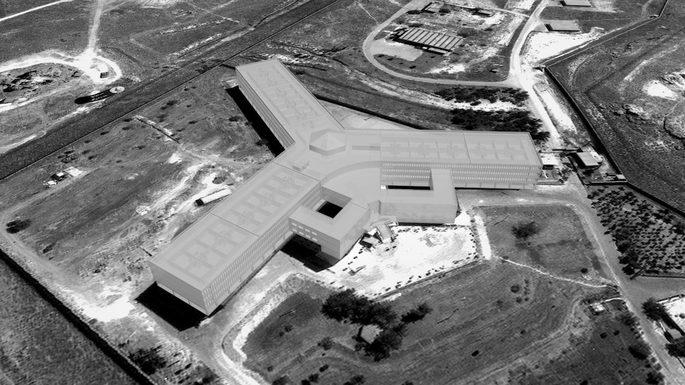 Saydnaya prison, as reconstructed by Forensic Architecture using architectural and acoustic modeling (2016) (courtesy Forensic Architecture)