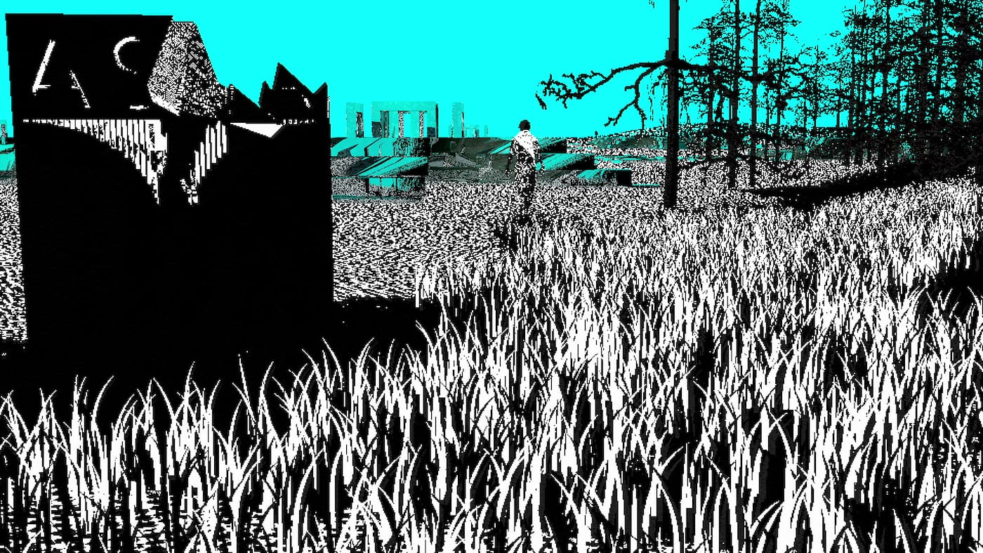 Peter Burr and Porpentine Charity Heartscape, "Dirtscraper" (2018, still), interactive multi-channel media installation (color, sound), each cycle 70+ minutes (image courtesy the artists)