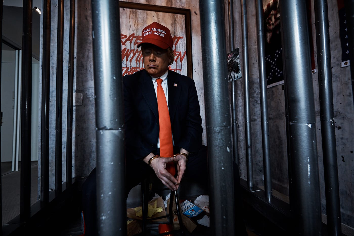 Installation view of Indecline's "The People's Prison" (2018) at the Trump International Hotel & Tower