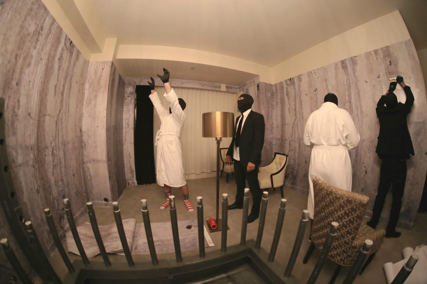 Behind-the-scenes view of Indecline's "The People's Prison" in process (photo courtesy Indecline)