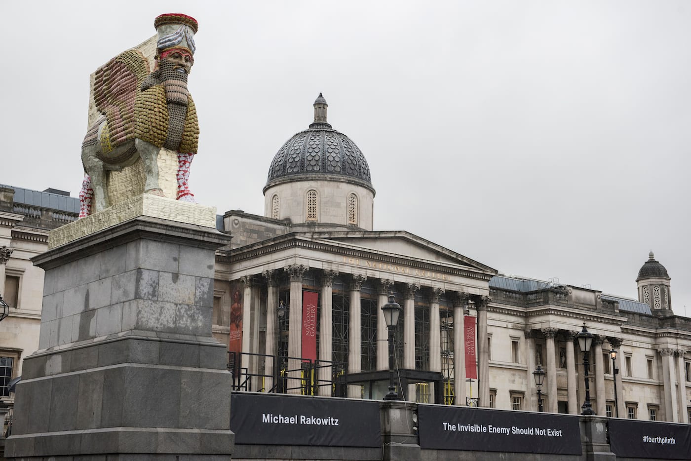 Michael Rakowitz, "The Invisible Enemy Should Not Exist" (2018), on Trafalgar Square's Fourth Plinth (photo © Caroline Teo, courtesy the Mayor of London's Office)