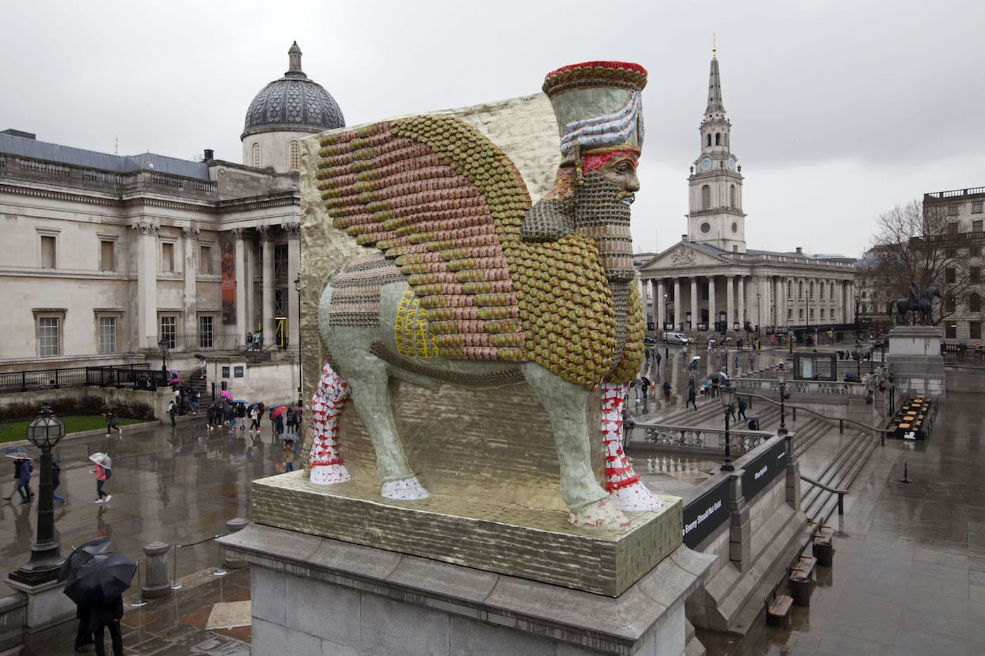 Michael Rakowitz, "The Invisible Enemy Should Not Exist" (2018), on Trafalgar Square's Fourth Plinth (photo © Gautier DeBlonde, courtesy the Mayor of London's Office)