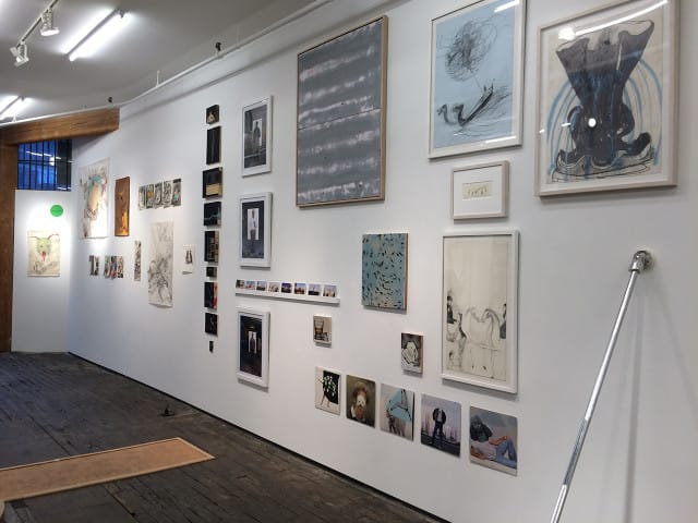 Installation view of the 2015 edition of Salon Zürcher (photo by Kemy Lin/Hyperallergic)