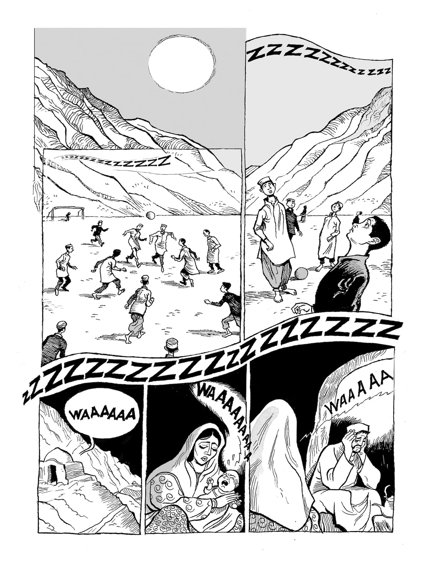 A drone flies over Waziristan in the prologue of Verax.