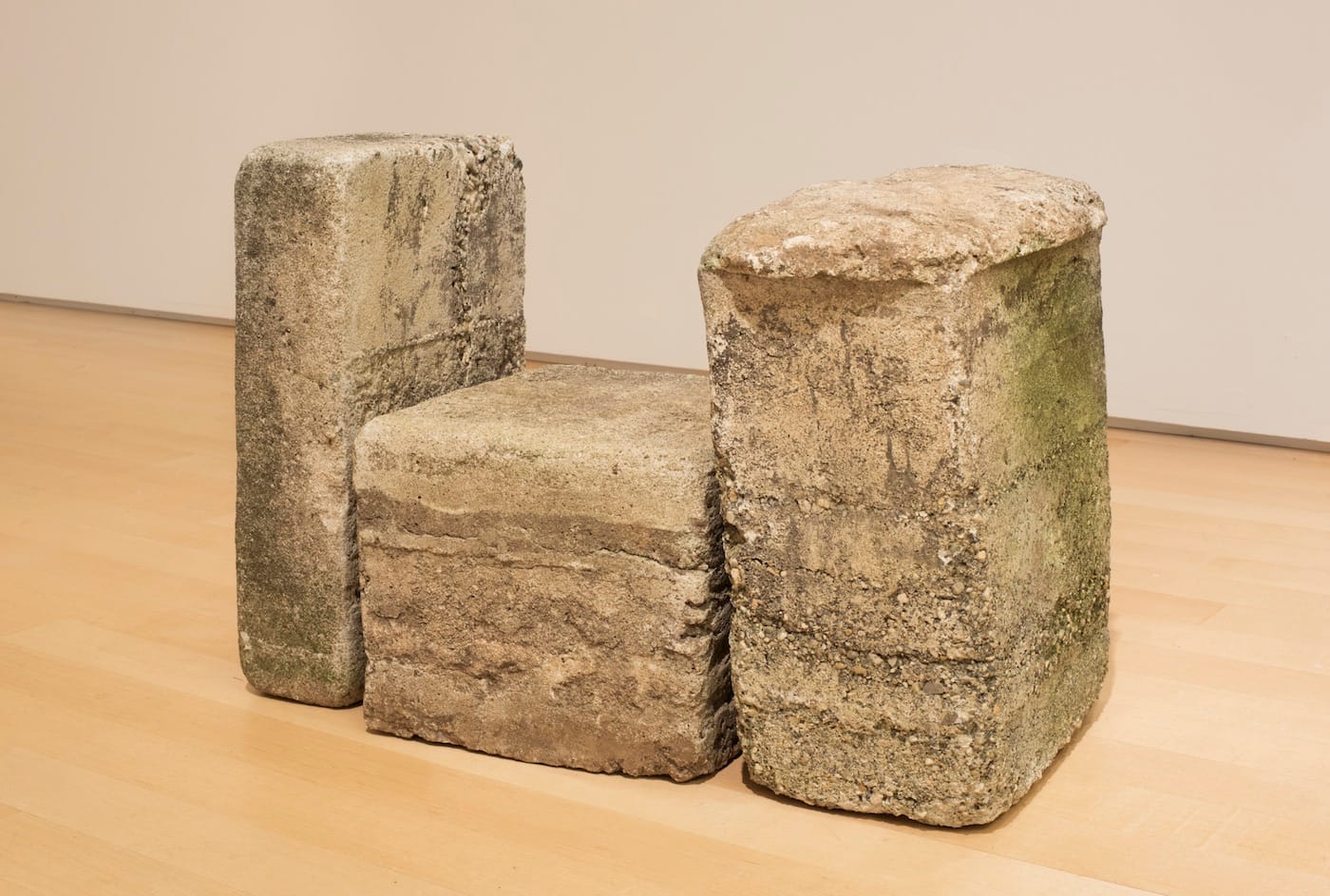 Beverly Buchanan, "Untitled (Frustula Series)" (ca 1978), cast concrete, 20 x 10 x 16 in, Brooklyn Museum, gift of Arden Scott, 2017 (© Beverly Buchanan)