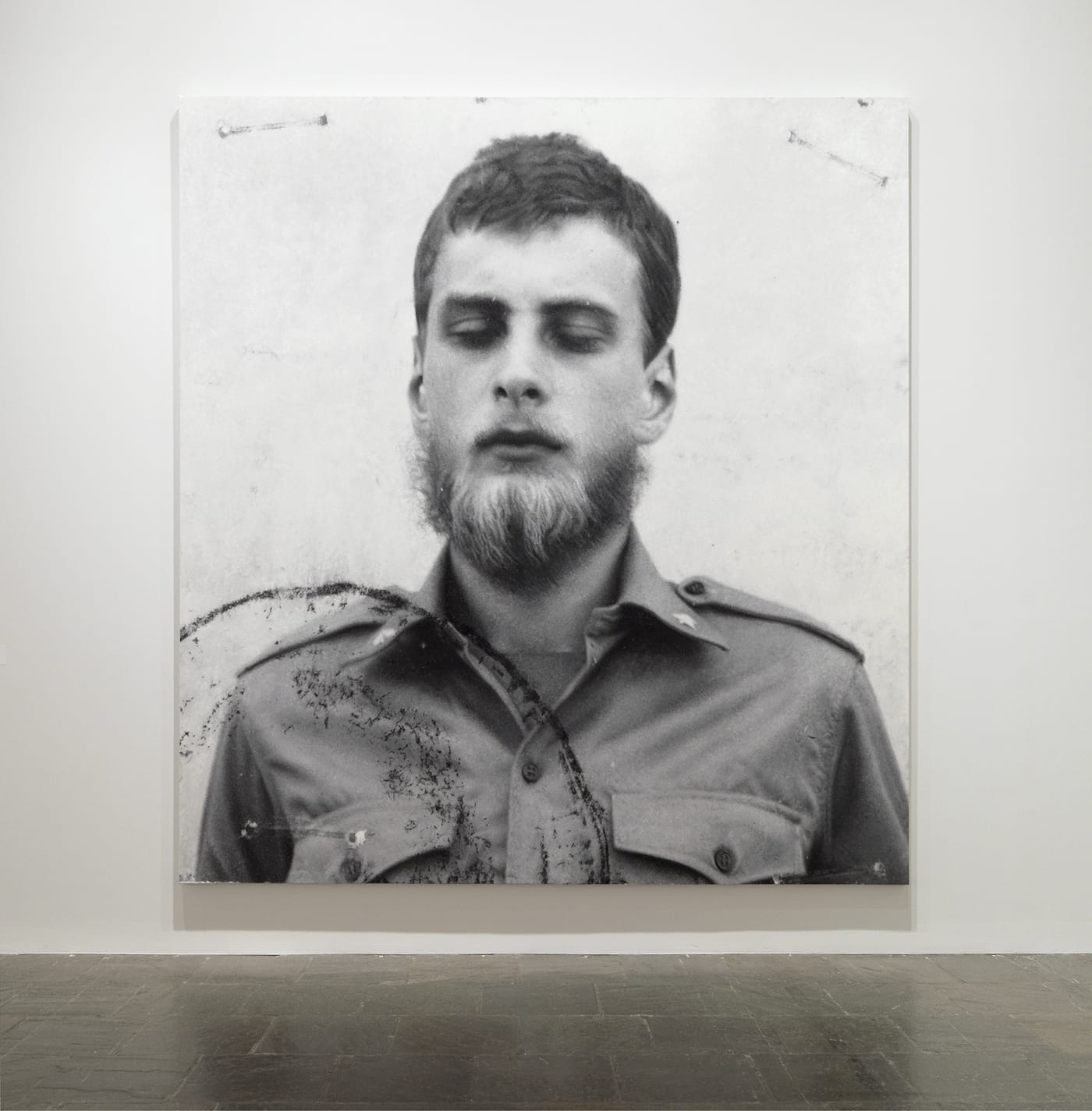 Rudolf Stingel, "Untitled (Alpino, 1976)" (2006), oil on canvas, 335.9 x 326.4 cm, Pinault Collection (photo by Stefan Altenburger, courtesy the artist)