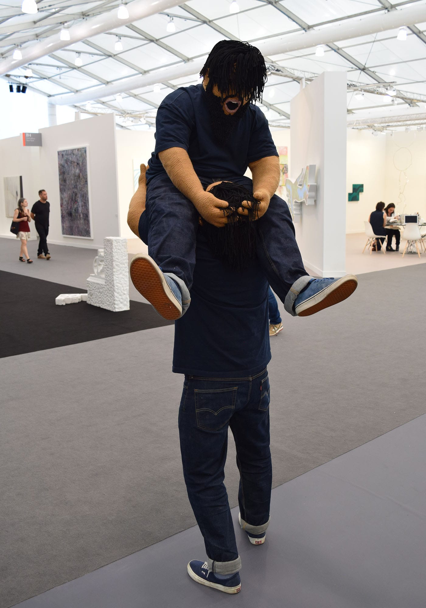 Luis Flores, "Powerbomb" (2018) in the Salon 94 booth at Frieze New York