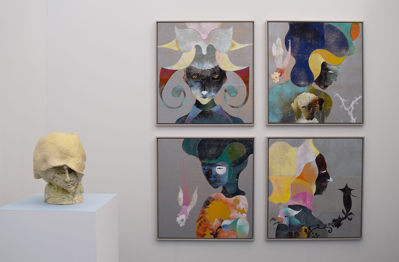 Works by Gert and Uwe Tobias in the Rodolphe Janssen booth at Frieze New York