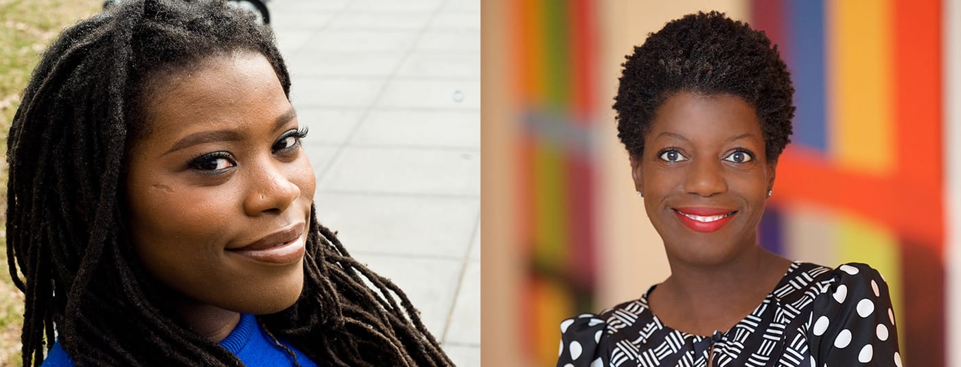 Kaitlyn Greenidge (left; photo by Syreeta McFadden) and Thelma Golden (right; photo courtesy the Studio Museum in Harlem)