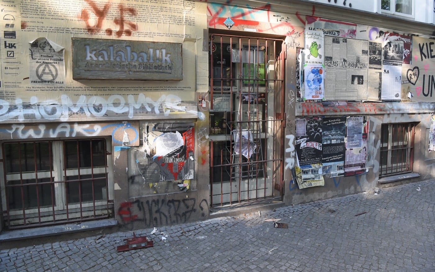 The exterior of the anarchist library Kalabal!K in Berlin (photo courtesy Kalabal!K)