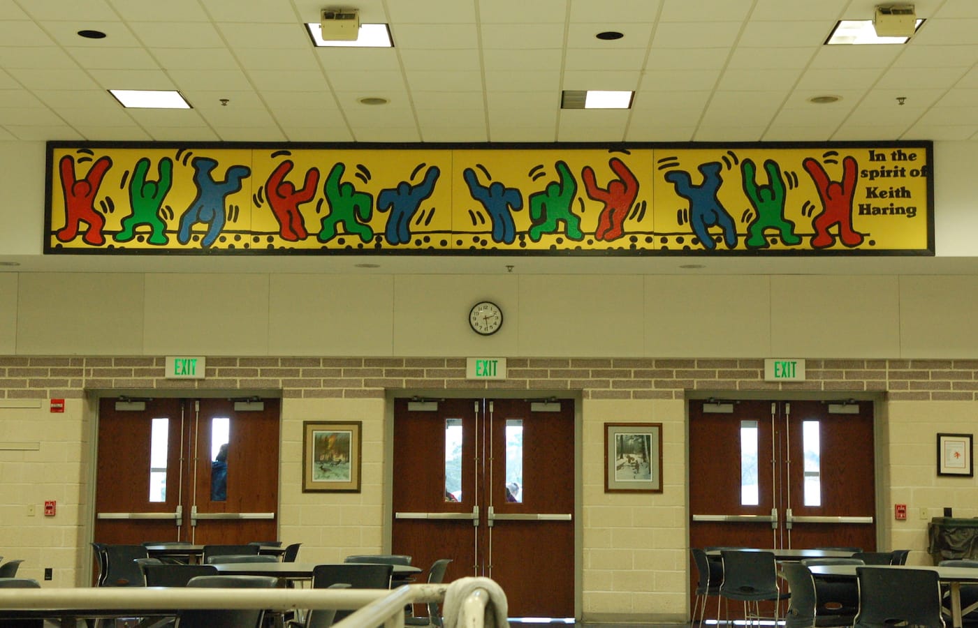 A Haring-inspired mural at Kutztown Middle School