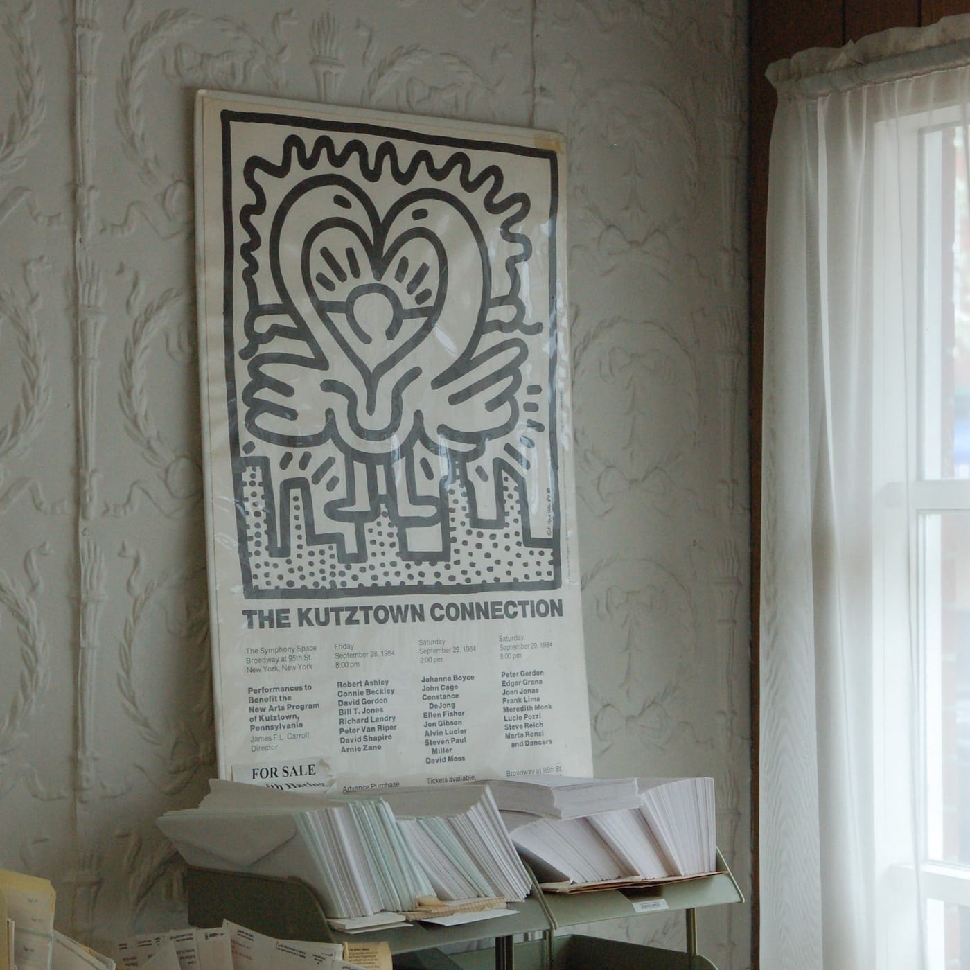 One of Keith Haring's "The Kutztown Connection" benefit posters at the New Arts Program