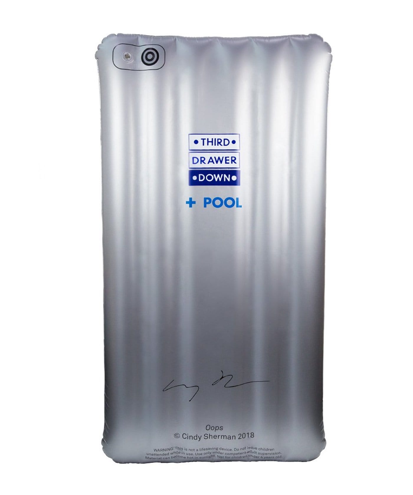 Cindy Sherman, "Oops" (2017), on a float (courtesy the artist, +Pool, and Third Drawer Down)