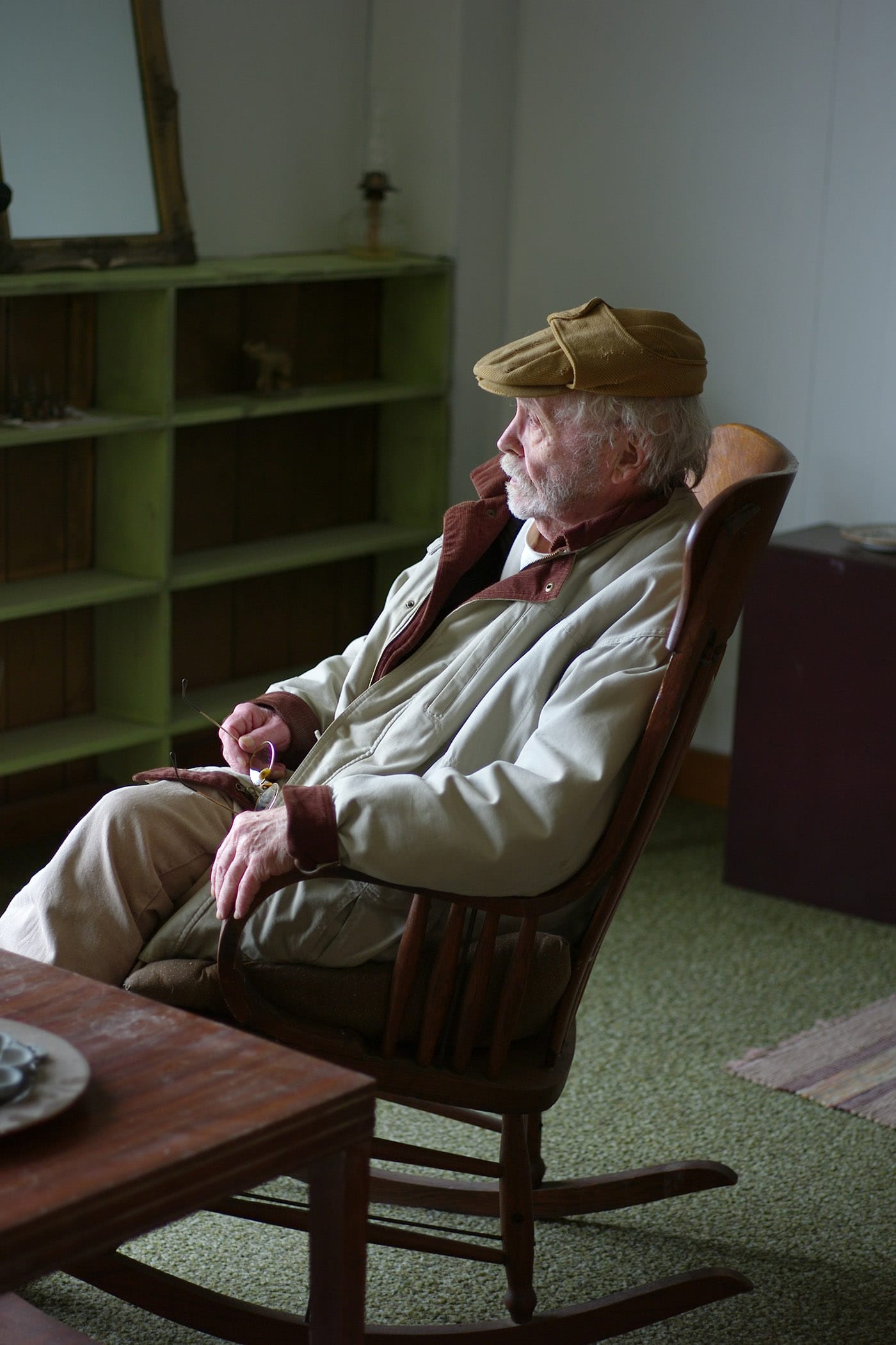Robert Indiana at his home on Vinalhaven in 2011 (photo by Paul Kasmin, courtesy Paul Kasmin Gallery)