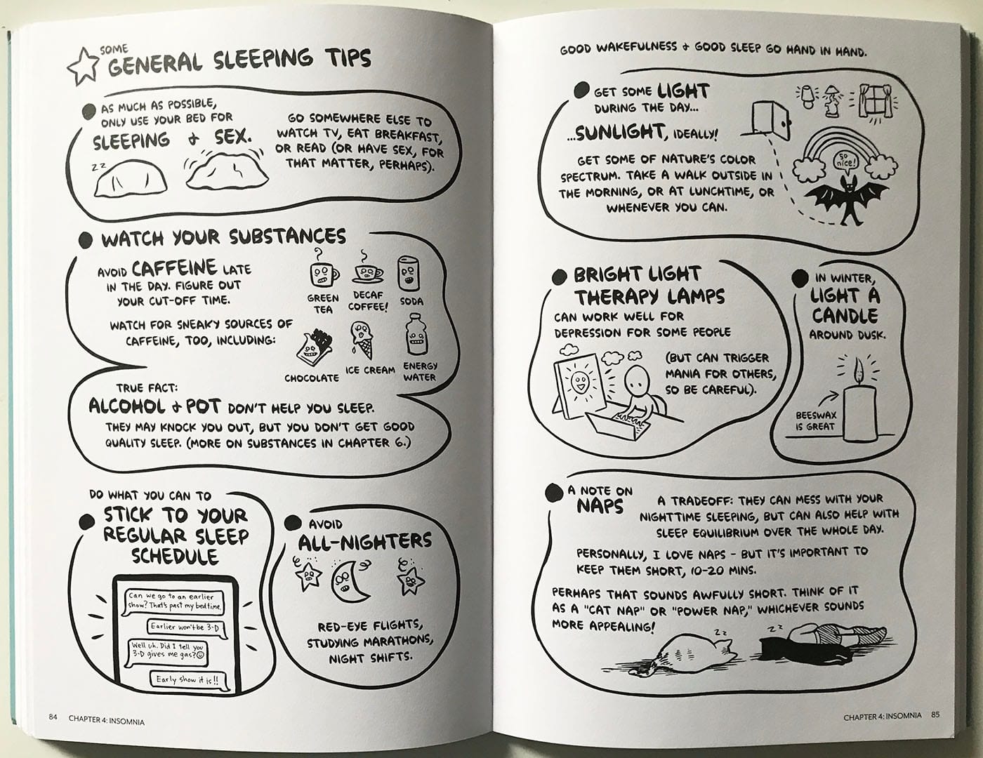 A spread from from <em>Rock Steady: Brilliant Advice From My Bipolar Life</em> (2018) by Ellen Forney