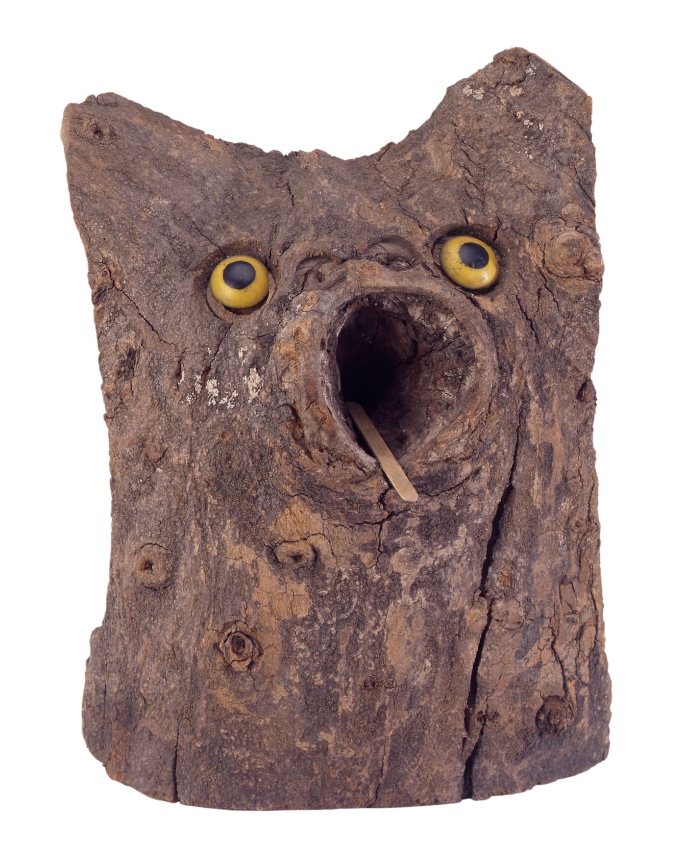 Jesse Aaron, "Untitled" (early 1970s), wood, popsicle stick, doll’s eyes, Virginia Museum of Fine Arts; Adolph D. and Wilkins C. Williams Fund and partial gift of the Souls Grown Deep Foundation (photo by Ron Lee / The Silver Factory; © Estate of Jesse Aaron)