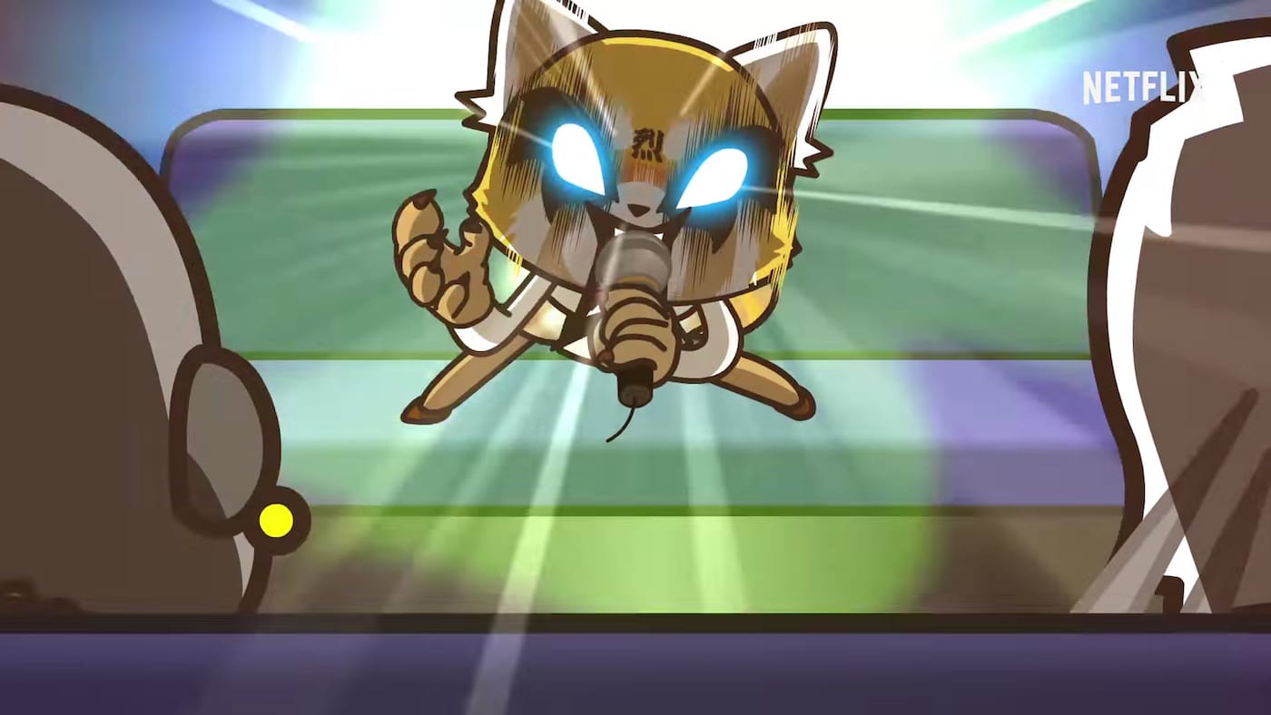 A scene from Aggretsuko