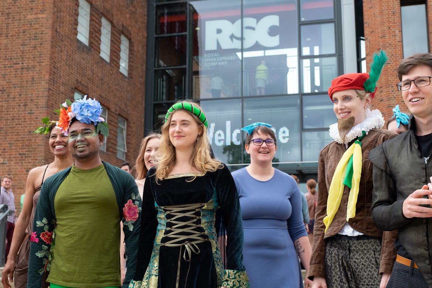 Members of the Mischief Mob outside the main theater. (photo by Ron Fassbender)