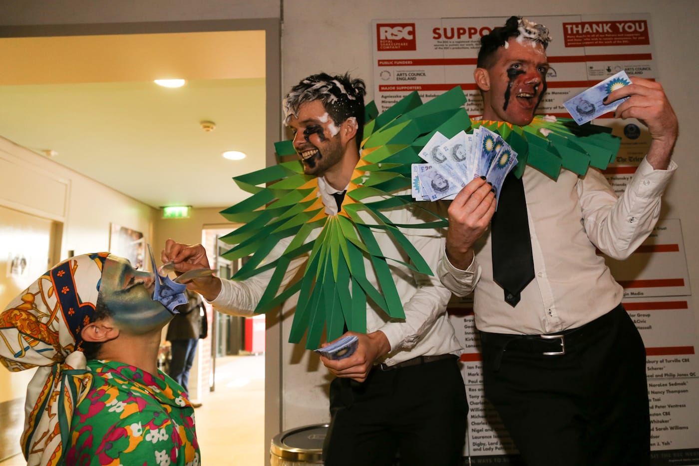 The BP characters revel in their sponsorship power. (photo by Diana More)