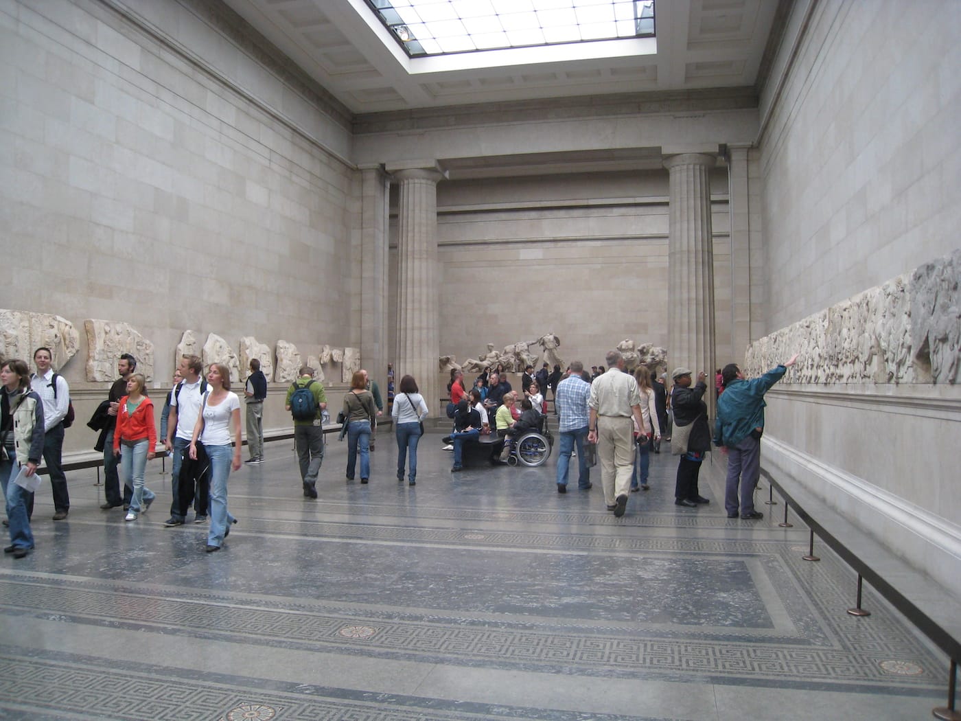 The gallery containing the Parthenon Marbles at the British Museum (photo by Mack Male, via Flickr)