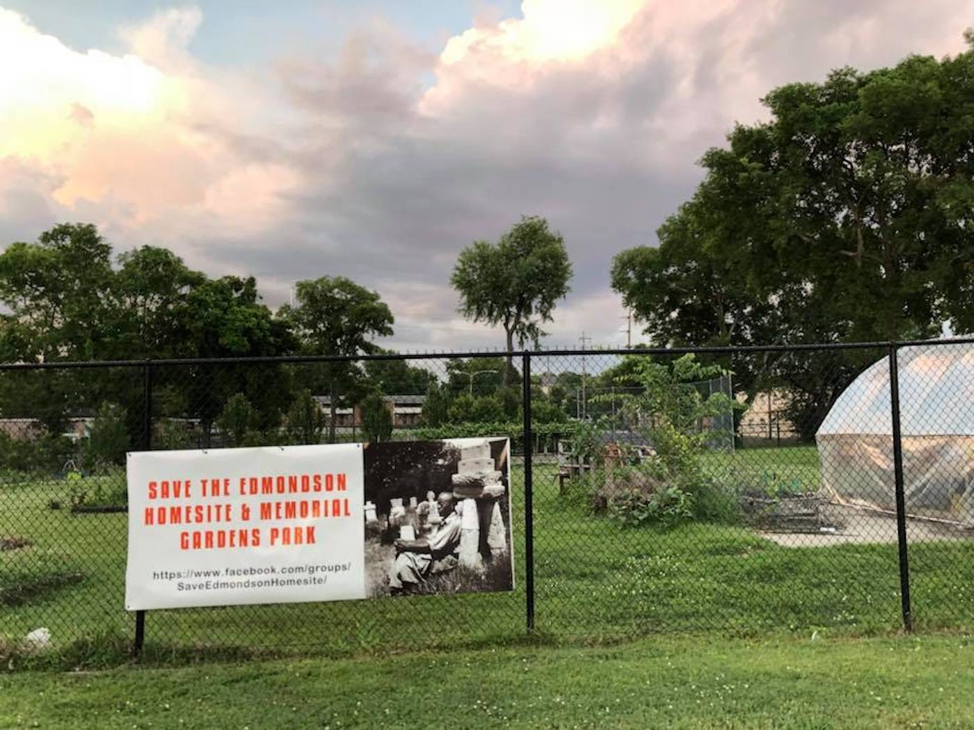 The Edgehill Community Memorial Park (photo by Vincent Phamvan‎, courtesy the Save the Edmondson Homesite Park & Memorial Gardens Coalition)