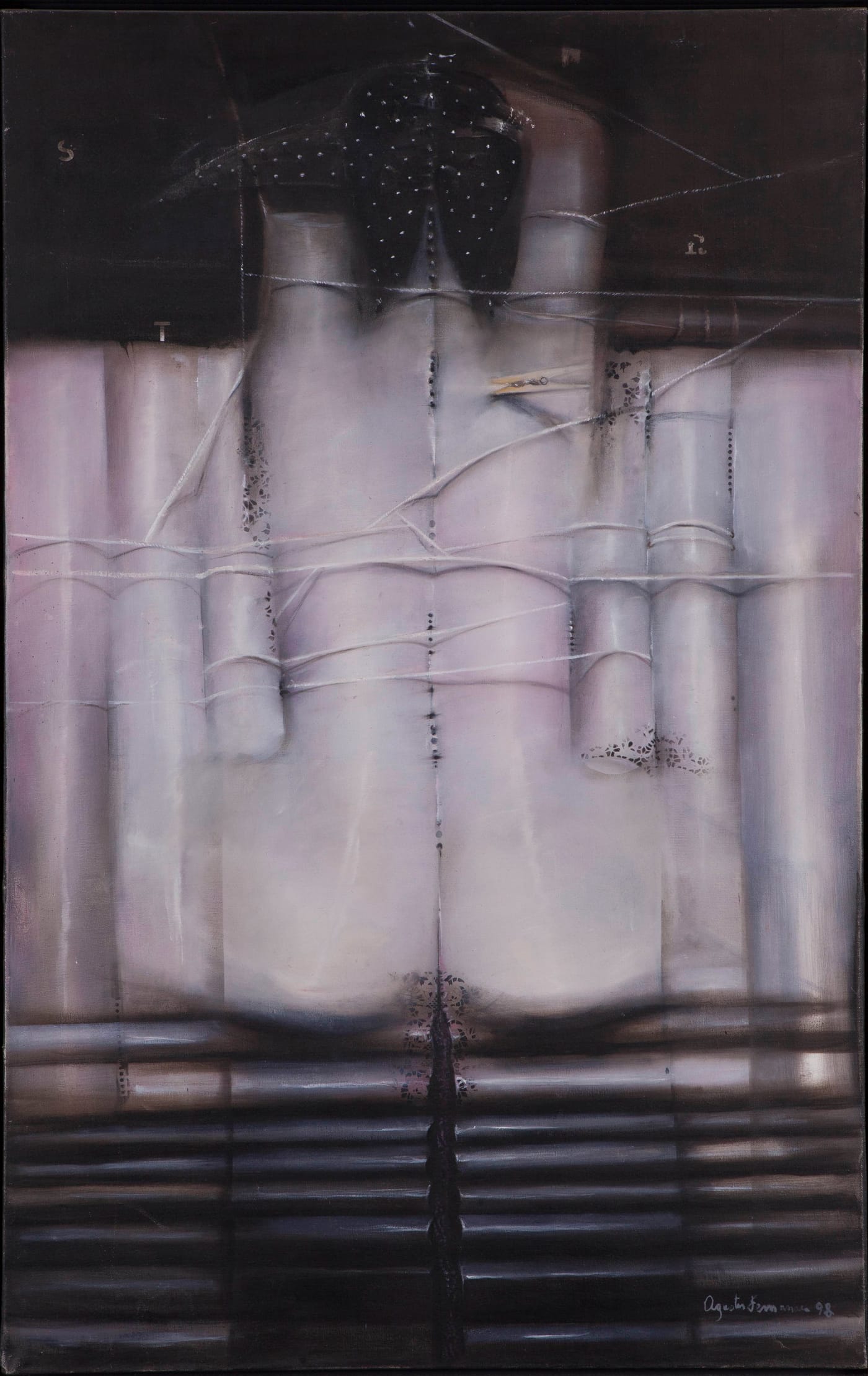 Agustin Fernandez, “Untitled” (1998), oil on canvas, 94 x 144 cm (courtesy and © Agustin Fernandez Foundation; photo by Daniel Pype)