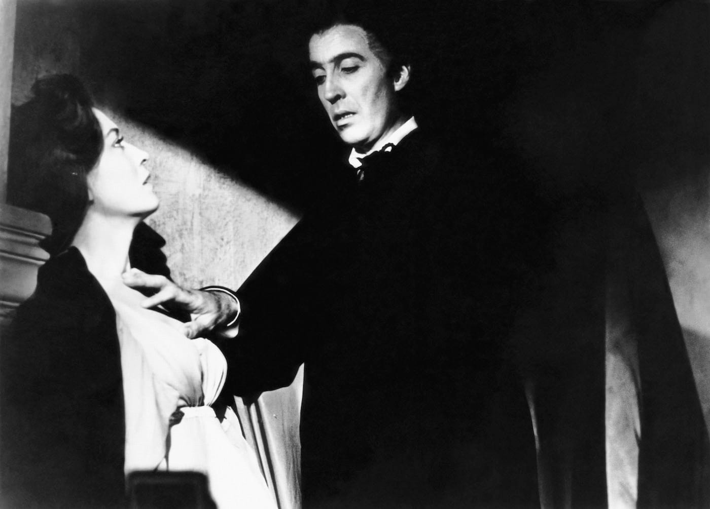Dracula: Prince of Darkness, from left: Barbara Shelley, Christopher Lee (1966) (trademark and copyright © 20th Century Fox Film Corp; all rights reserved; courtesy the Everett Collection)