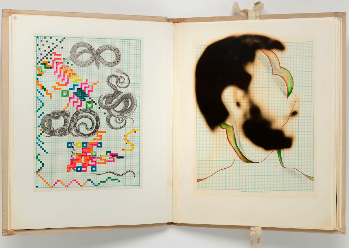 Keith Smith, "Book Number 11, Up" (1969), artist's book with photographs, drawings, prints, and transparencies (courtesy of Bruce Silverstein Gallery, New York; © Keith Smith)