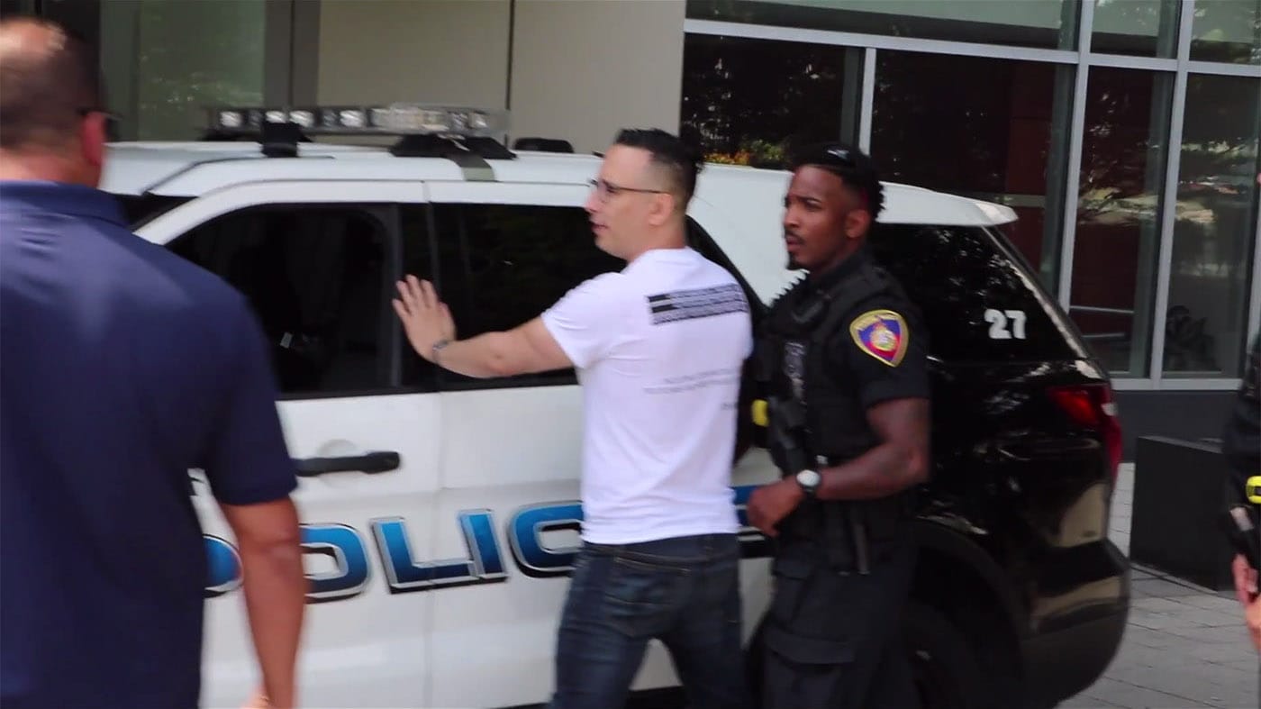 Alvarez was eventually arrested and charged with criminal and misdemeanor offenses after refusing to remove the sculpture, but was released from police custody before the end of the day on Friday. The sculpture remains in impound.