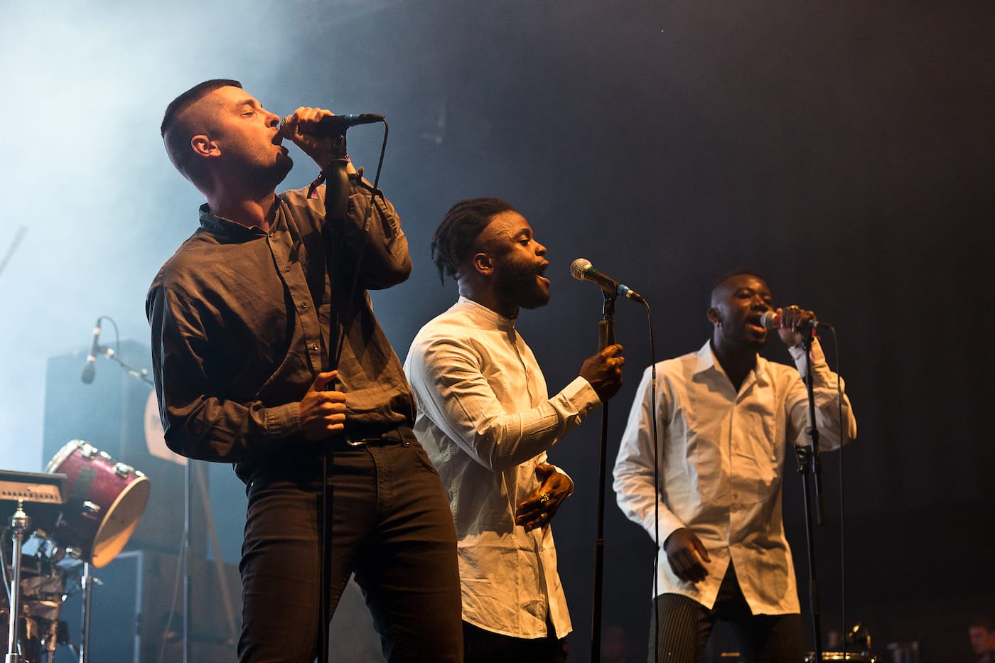 Young Fathers performing in 2015 (photo by S. Bollmann, via Wikimedia Commons)