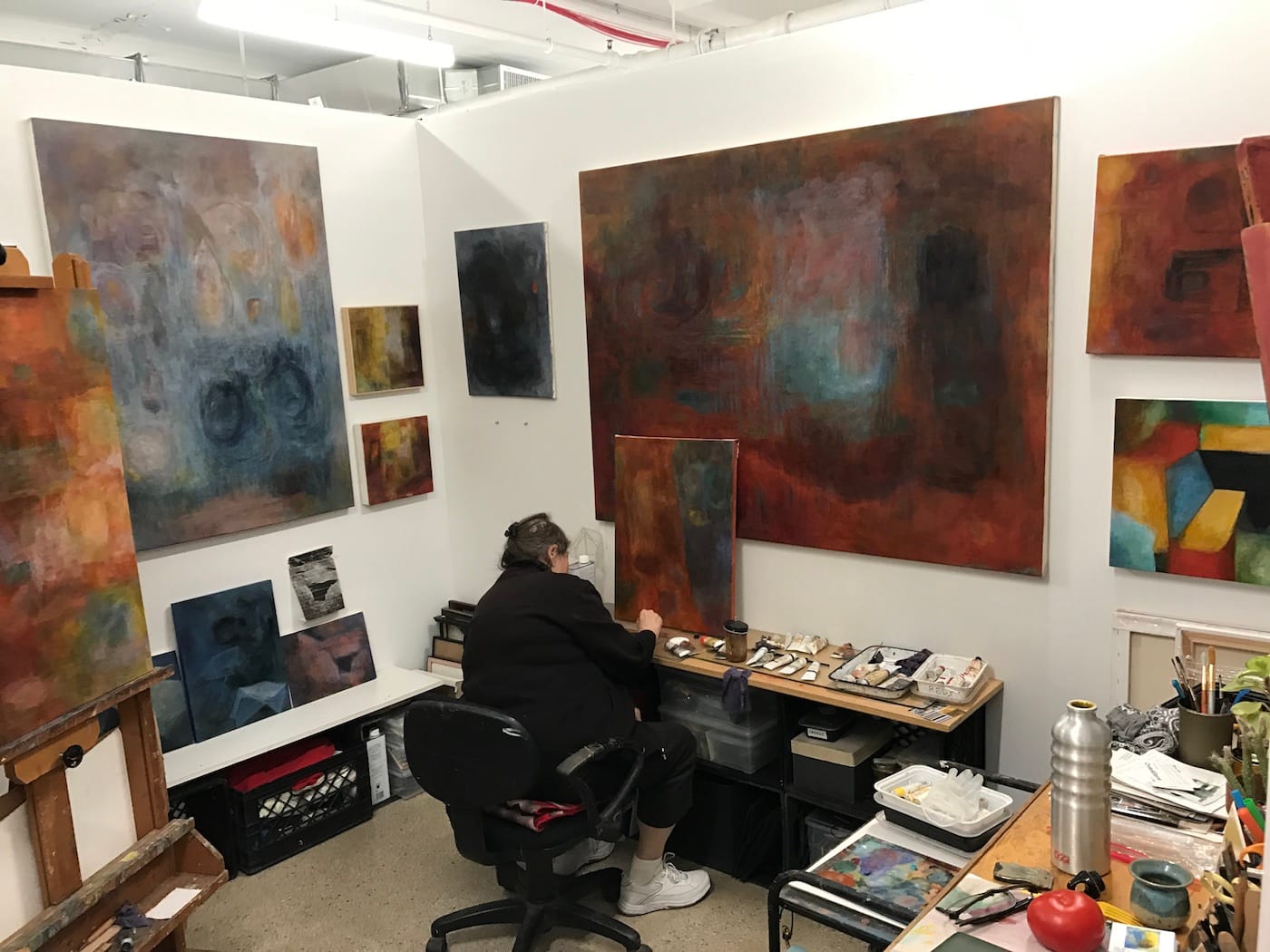 Artist Heidi Yockey in her studio