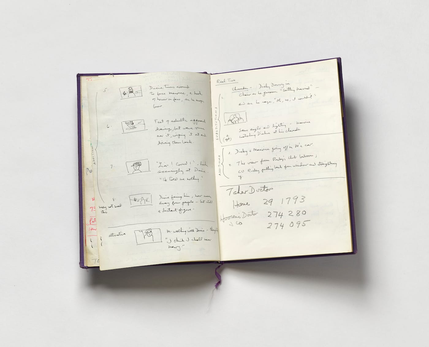 James Ivory, Editing notebook for the film <em>Maurice</em> (1987) (courtesy the Morgan Library & Museum, New York)