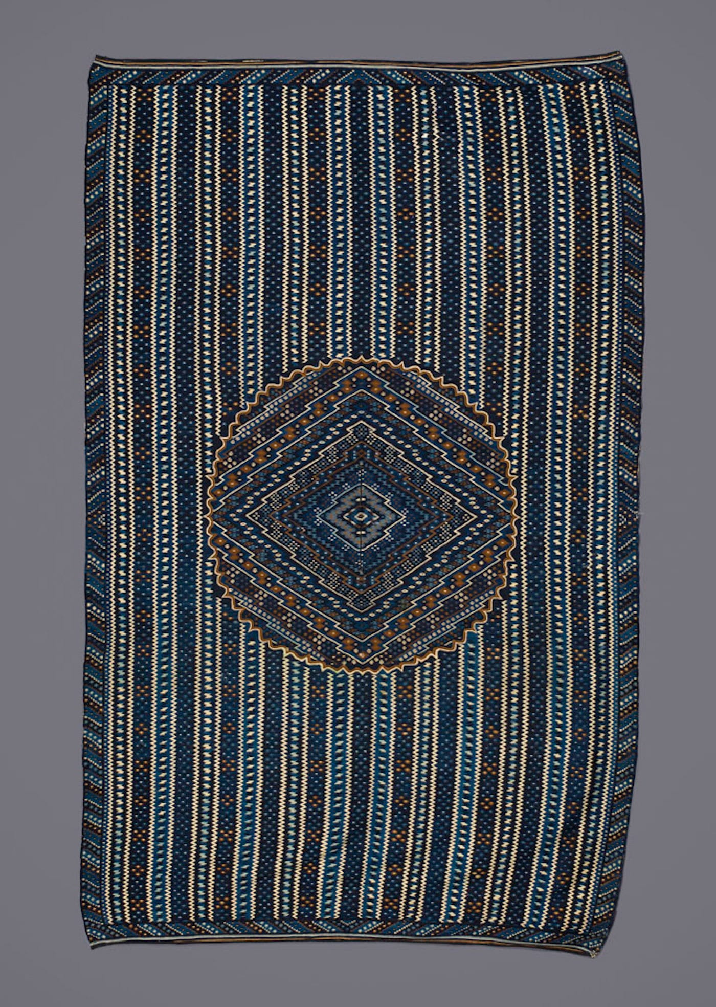Serape, early 19th century, Mexican, wool, and dye, 56 1/2 x 93 in, Saint Louis Art Museum, gift of Elissa and Paul Cahn (courtesy Saint Louis Art Museum)