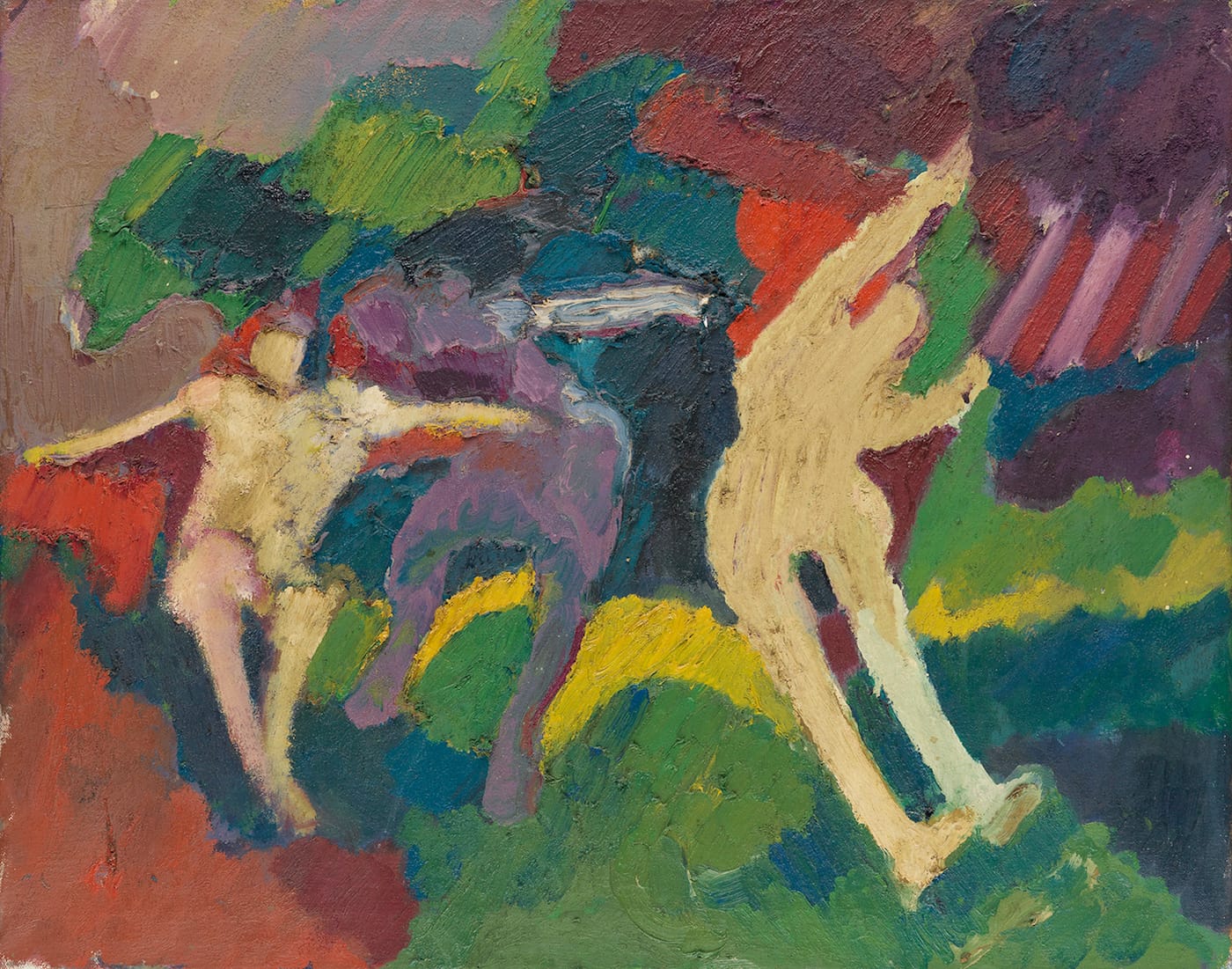 Emilio Cruz, "Floating Figures," oil on canvas, sold for $17,500 at Swann Auction Galleries on June 14, 2018 (image courtesy of Swann Auction Galleries)