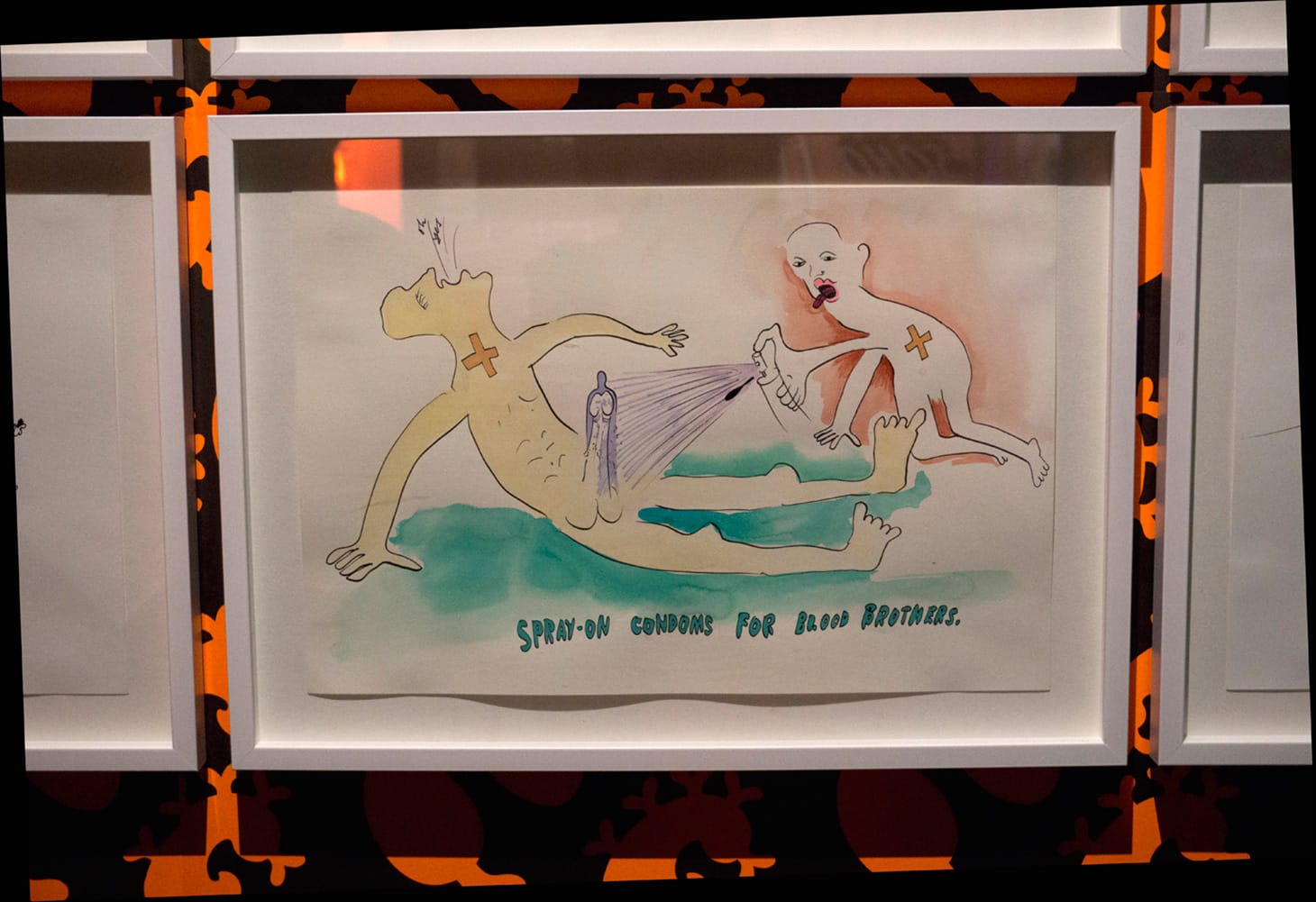 John Walter, <em>Alien Sex Club</em>, drawing from Big Book, mixed media, 120 x 150 cm.