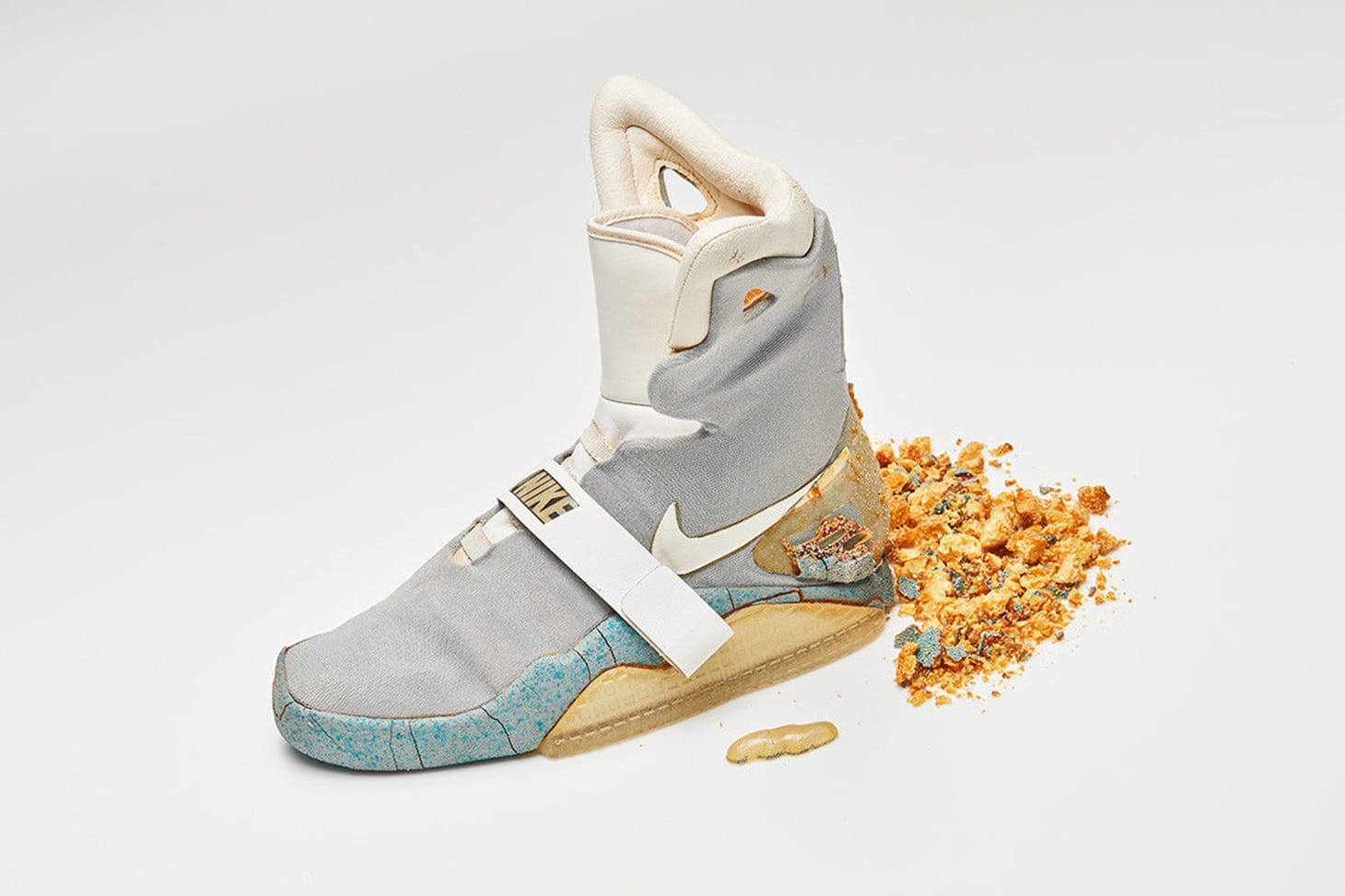 Nike trainer work by Michael J. Fox in <em>Back to the Future Part II</em> (image courtesy of eBay)