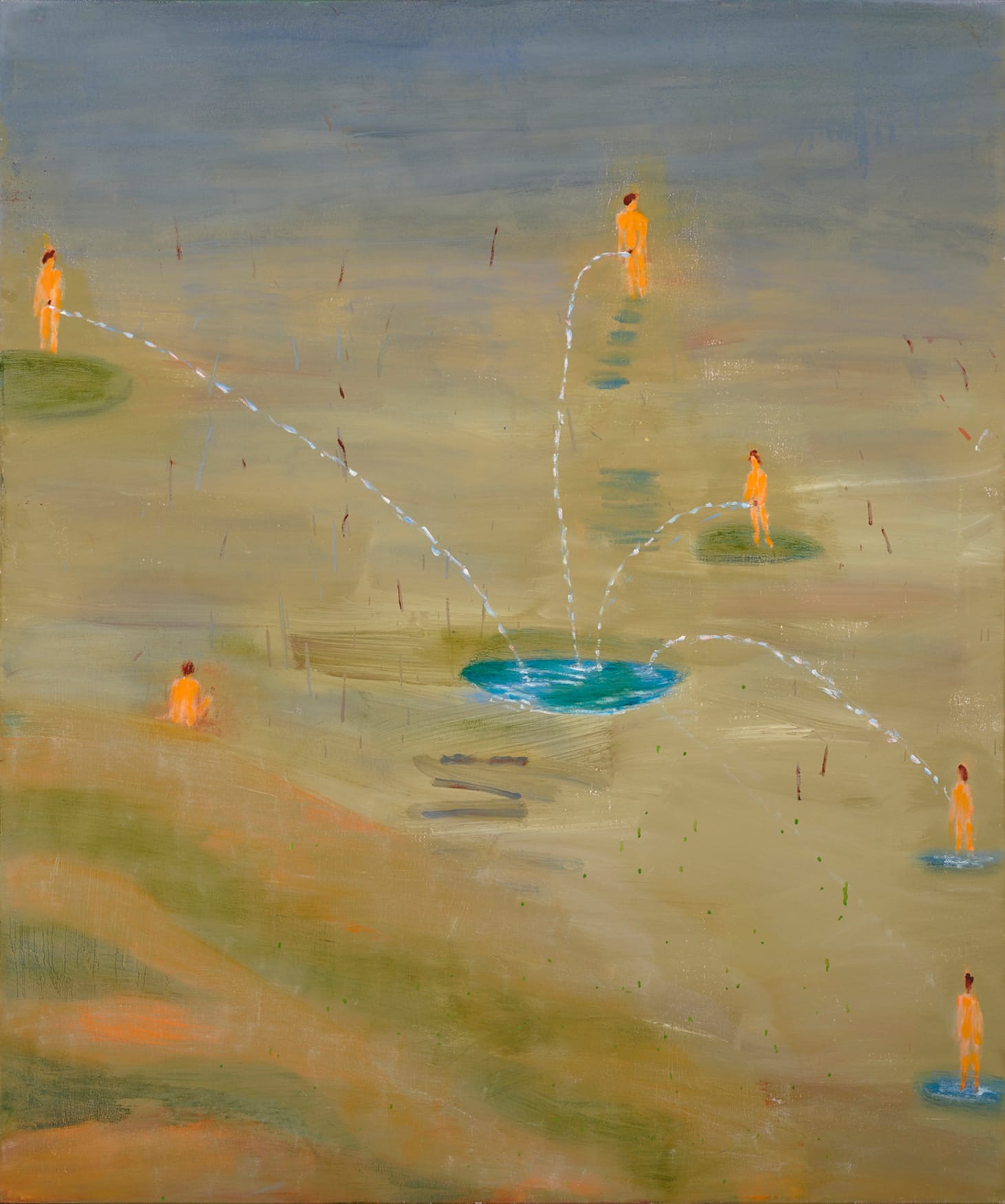 Katherine Bradford, "Beautiful Lake" (2009), oil on canvas, 57 x 48 in., Hall Collection (photo courtesy of Jeffrey Nintzel)