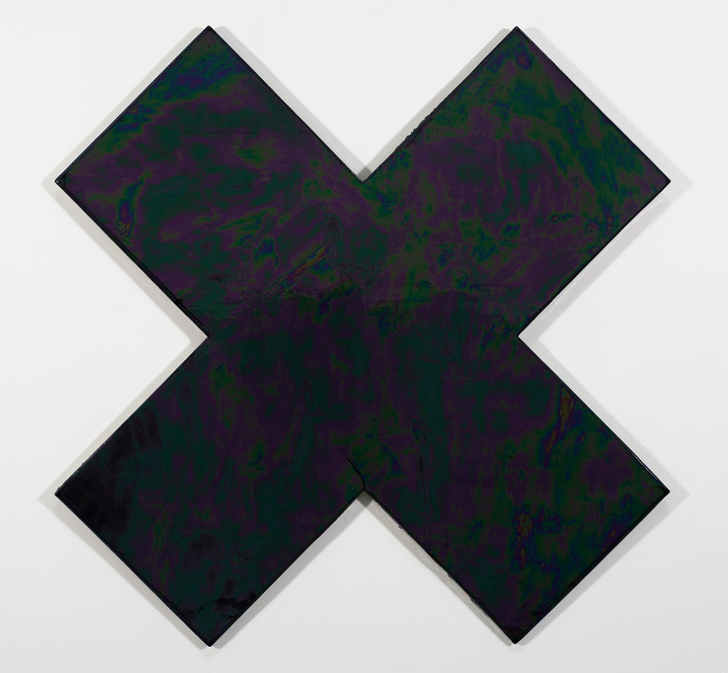 Mary Corse, "Untitled (Black Earth Series)" (1981), glazed ceramic, 40 x 40 in., Hall Collection (image courtesy of Jeffrey Nintzel)